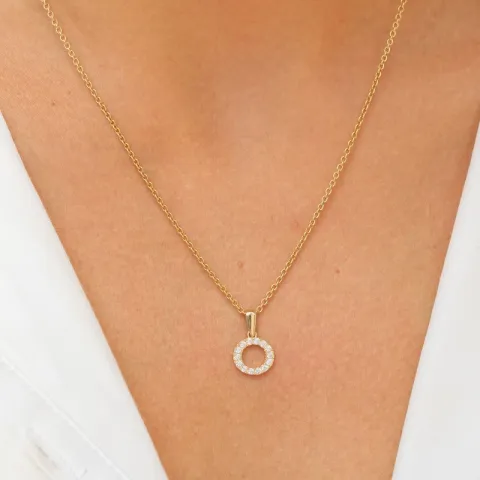 letter o hanger in 8 karaat goud