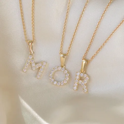 letter m hanger in 8 karaat goud - My Letter