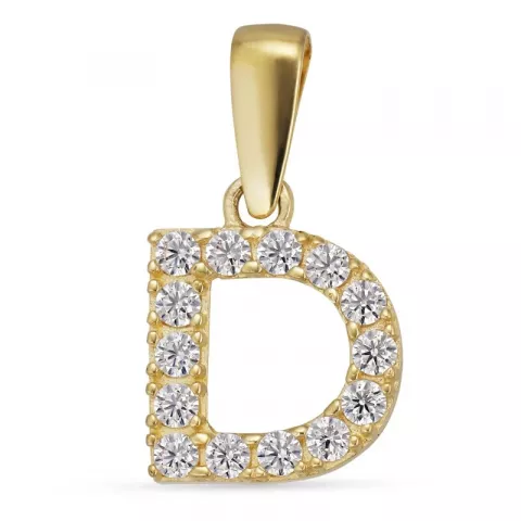 letter d hanger in 8 karaat goud