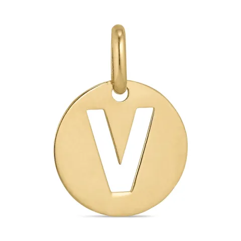 letter v hanger in 8 karaat goud