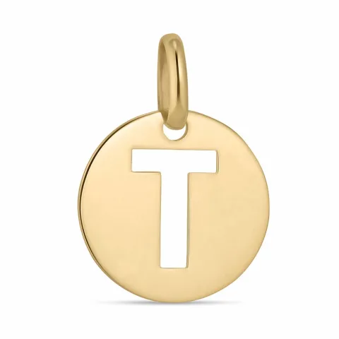 letter t hanger in 8 karaat goud