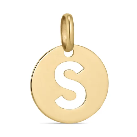 letter s hanger in 8 karaat goud
