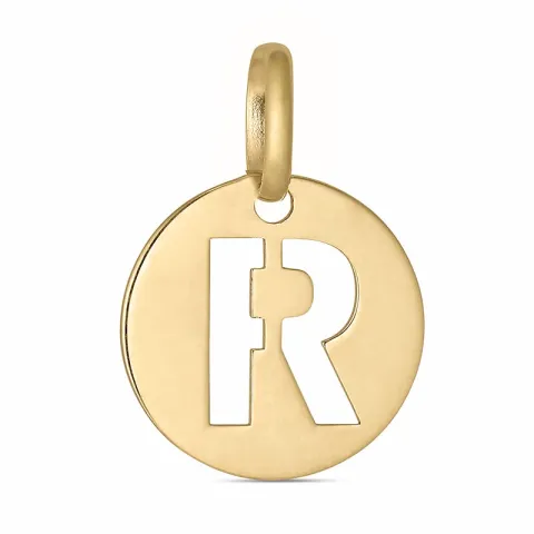 letter r hanger in 8 karaat goud