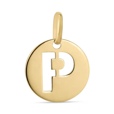 letter p hanger in 8 karaat goud