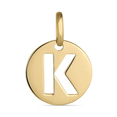 letter k hanger in 8 karaat goud