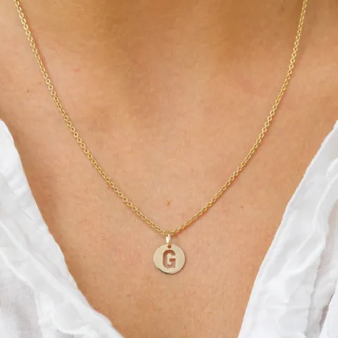 letter g hanger in 8 karaat goud