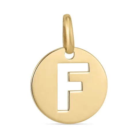 letter f hanger in 8 karaat goud