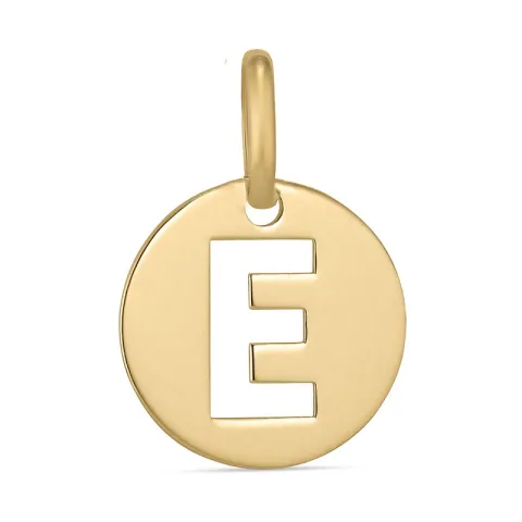 letter e hanger in 8 karaat goud