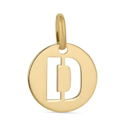 letter d hanger in 8 karaat goud