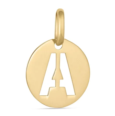 letter a hanger in 8 karaat goud