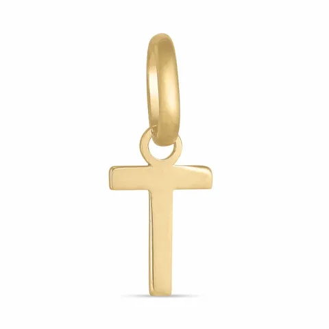 letter t hanger in 8 karaat goud