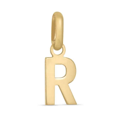 letter r hanger in 8 karaat goud