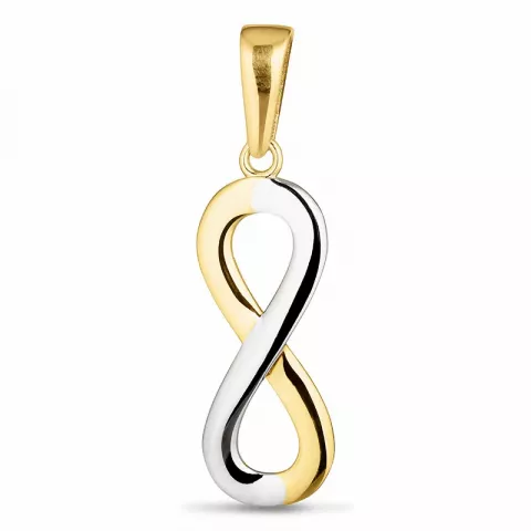 infinity hanger in 9 karaat goud met rodium