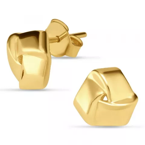 abstracte oorsteker in 9 karaat goud