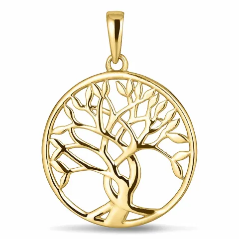rond boom van het leven hanger in 8 karaat goud