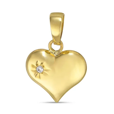 10 x 9 mm hart hanger in 9 karaat goud