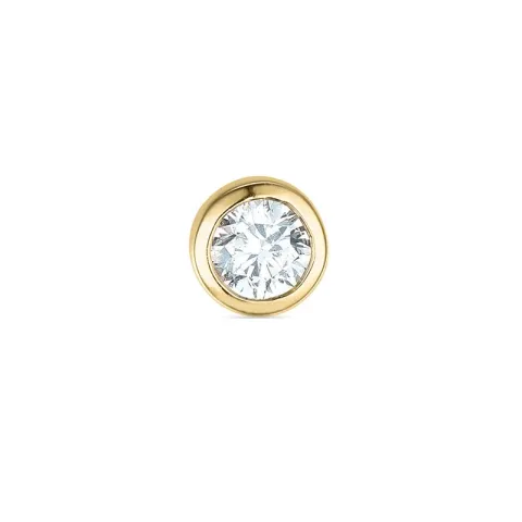 1 x 0,06 ct diamant solitaire oorbel in 14 karaat goud met diamant 