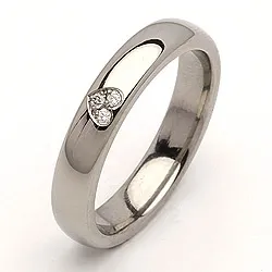 Trouwring in titanium 0,03 ct