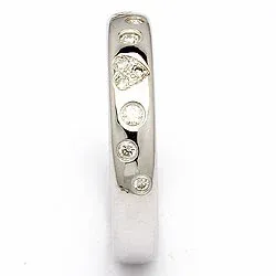 Trouwring in zilver 0,13 ct