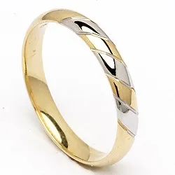 Mannen trouwring in 14 karaat goud-en witgoud