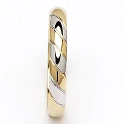 Mannen trouwring in 14 karaat goud-en witgoud