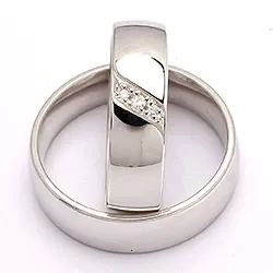 Trouwringen in zilver 0,031 ct