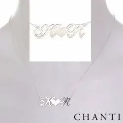 Naamkettingen met hanger in zilver