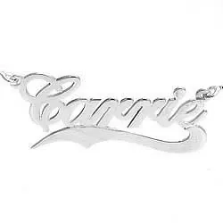 Naamkettingen met hanger in zilver