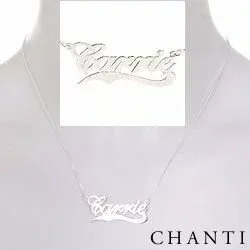 Naamkettingen met hanger in zilver