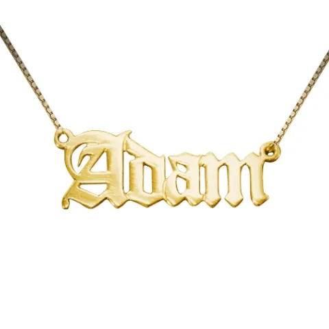 Naamkettingen met hanger in 9 karaat goud