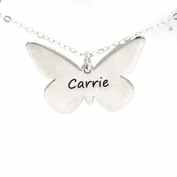 Zilver Naamkettingen met hanger in zilver