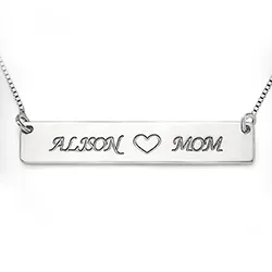 Naamkettingen met hanger in zilver