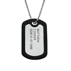 Dogtag naamkettingen met hanger in aluminium