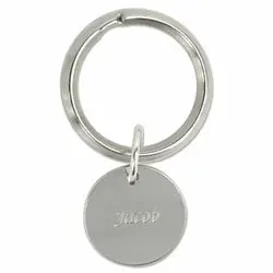 sleutelhanger met naam in metaal en zilver