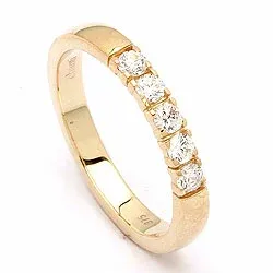 testsieraad witte zirkoon mémoire ring in 9 karaat goud