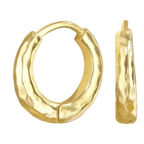 14 mm creool in verguld zilver