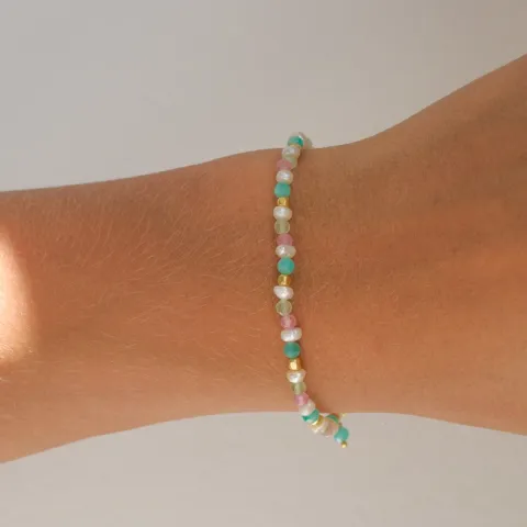 steen armband in verguld sterlingzilver  x 