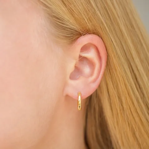 14 mm creool in verguld zilver