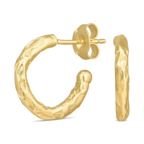 15 mm halfcreool in verguld zilver