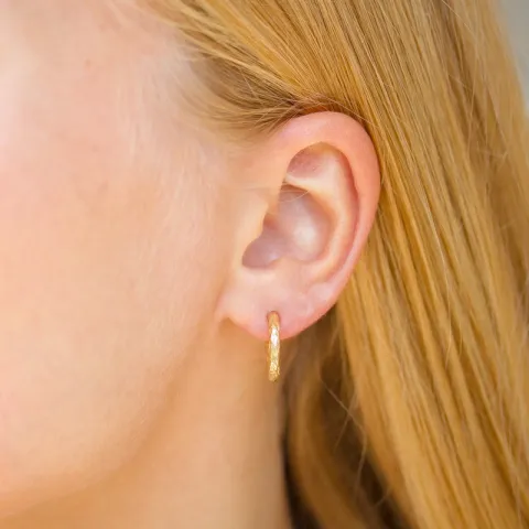15 mm halfcreool in verguld zilver