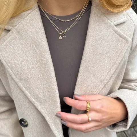 witte parel ring in verguld sterlingzilver