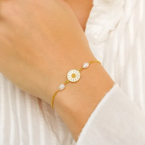 margriet parel armband in verguld sterlingzilver