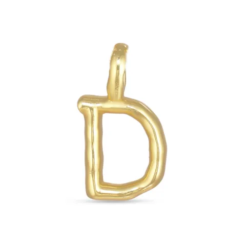 letter d hanger in verguld sterlingzilver