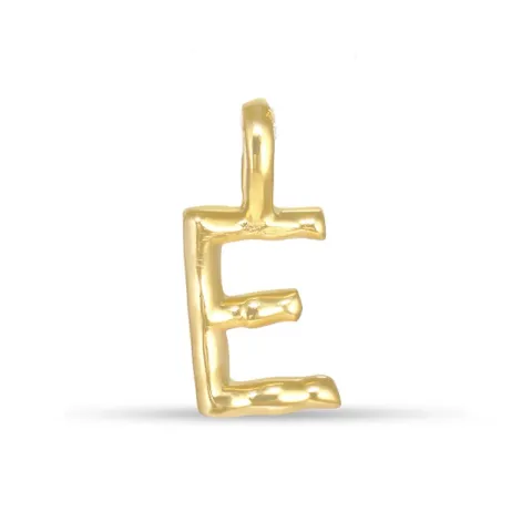 letter e hanger in verguld sterlingzilver