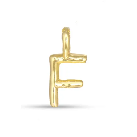 letter f hanger in verguld sterlingzilver