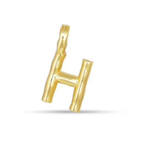 letter h hanger in verguld sterlingzilver