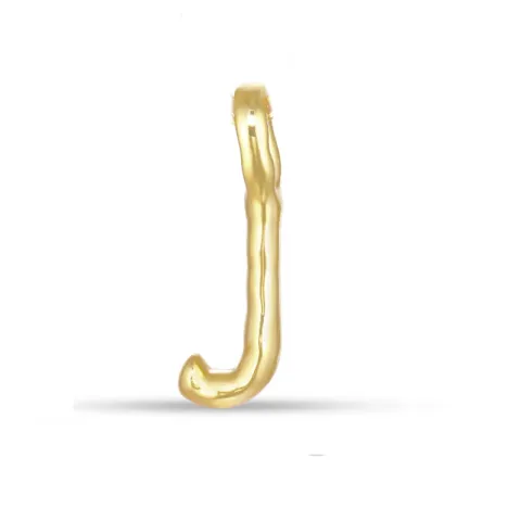 letter j hanger in verguld sterlingzilver