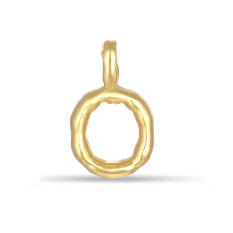 letter o hanger in verguld sterlingzilver