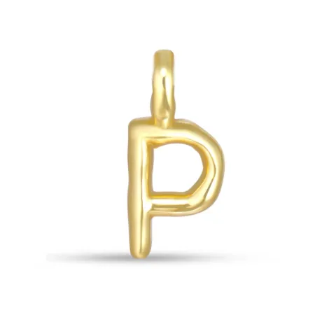 letter p hanger in verguld sterlingzilver