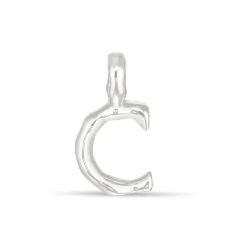 letter c hanger in zilver